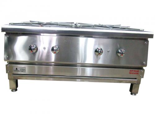 TIPO 29: ESTUFA ENANA DOBLE CON PARRILLAS EN ACERO INOX