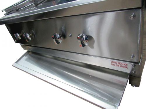 TIPO 29: ESTUFA ENANA DOBLE CON PARRILLAS EN ACERO INOX